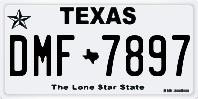 TX license plate DMF7897