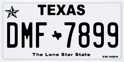 TX license plate DMF7899
