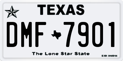TX license plate DMF7901