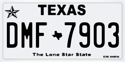 TX license plate DMF7903