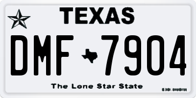 TX license plate DMF7904