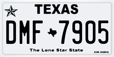 TX license plate DMF7905