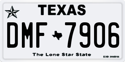 TX license plate DMF7906