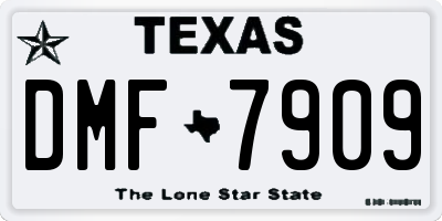 TX license plate DMF7909