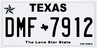 TX license plate DMF7912