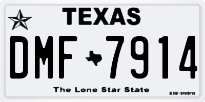 TX license plate DMF7914