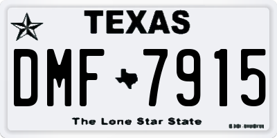 TX license plate DMF7915