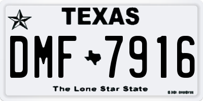 TX license plate DMF7916