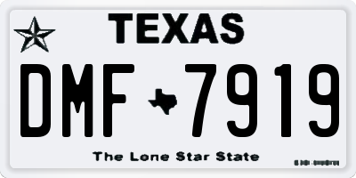 TX license plate DMF7919
