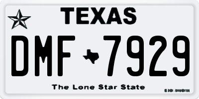 TX license plate DMF7929