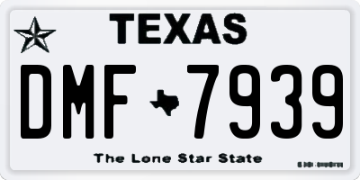 TX license plate DMF7939