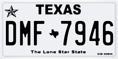 TX license plate DMF7946