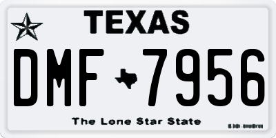 TX license plate DMF7956