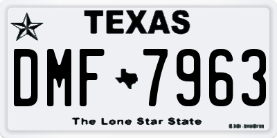 TX license plate DMF7963