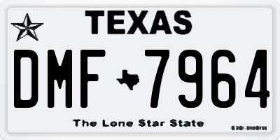 TX license plate DMF7964