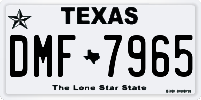 TX license plate DMF7965