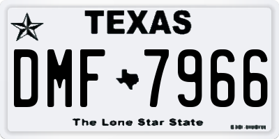 TX license plate DMF7966