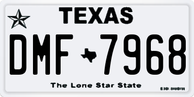 TX license plate DMF7968