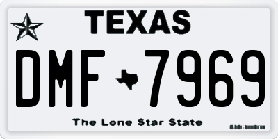TX license plate DMF7969