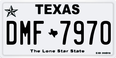 TX license plate DMF7970
