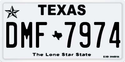 TX license plate DMF7974