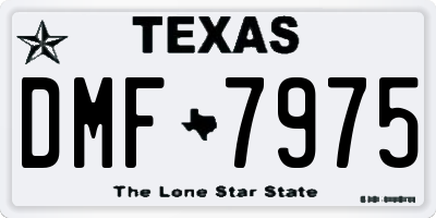 TX license plate DMF7975