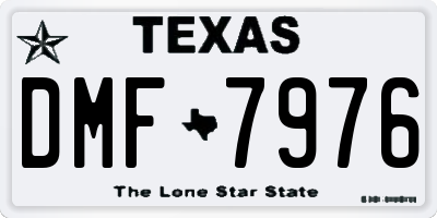 TX license plate DMF7976