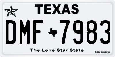 TX license plate DMF7983
