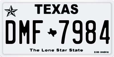 TX license plate DMF7984