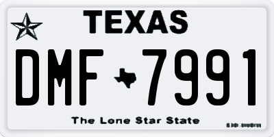 TX license plate DMF7991