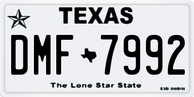 TX license plate DMF7992
