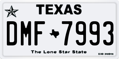 TX license plate DMF7993