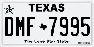 TX license plate DMF7995