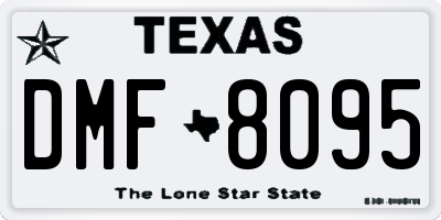 TX license plate DMF8095