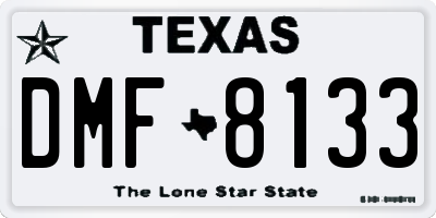 TX license plate DMF8133