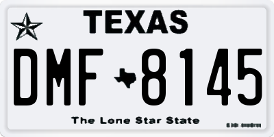 TX license plate DMF8145