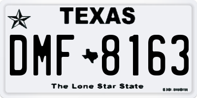 TX license plate DMF8163
