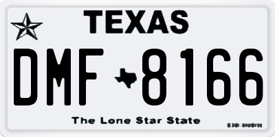 TX license plate DMF8166