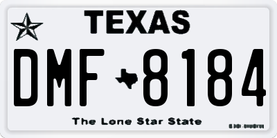 TX license plate DMF8184