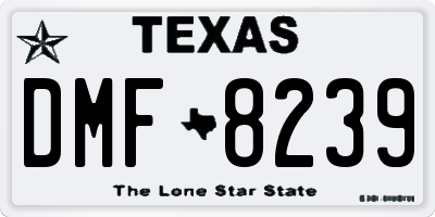 TX license plate DMF8239