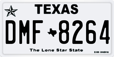 TX license plate DMF8264