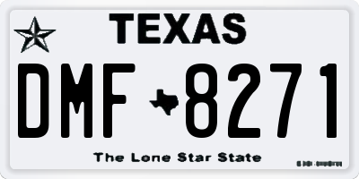 TX license plate DMF8271