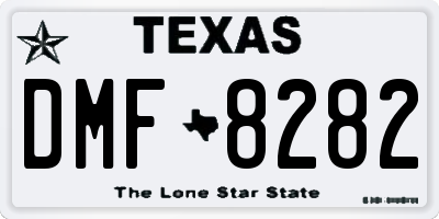 TX license plate DMF8282