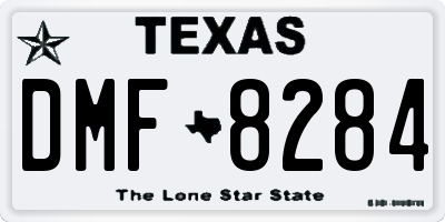 TX license plate DMF8284