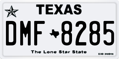 TX license plate DMF8285