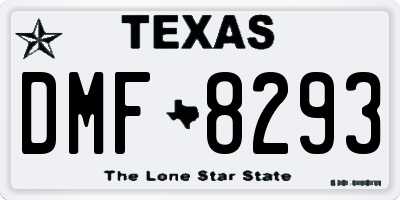 TX license plate DMF8293