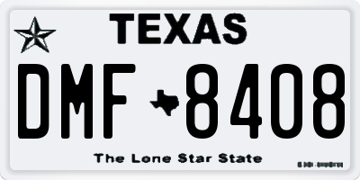 TX license plate DMF8408