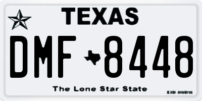TX license plate DMF8448