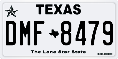 TX license plate DMF8479