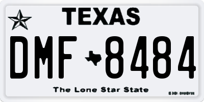 TX license plate DMF8484